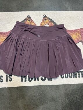 Athleta Deep Plum Pleated Skater Skirt